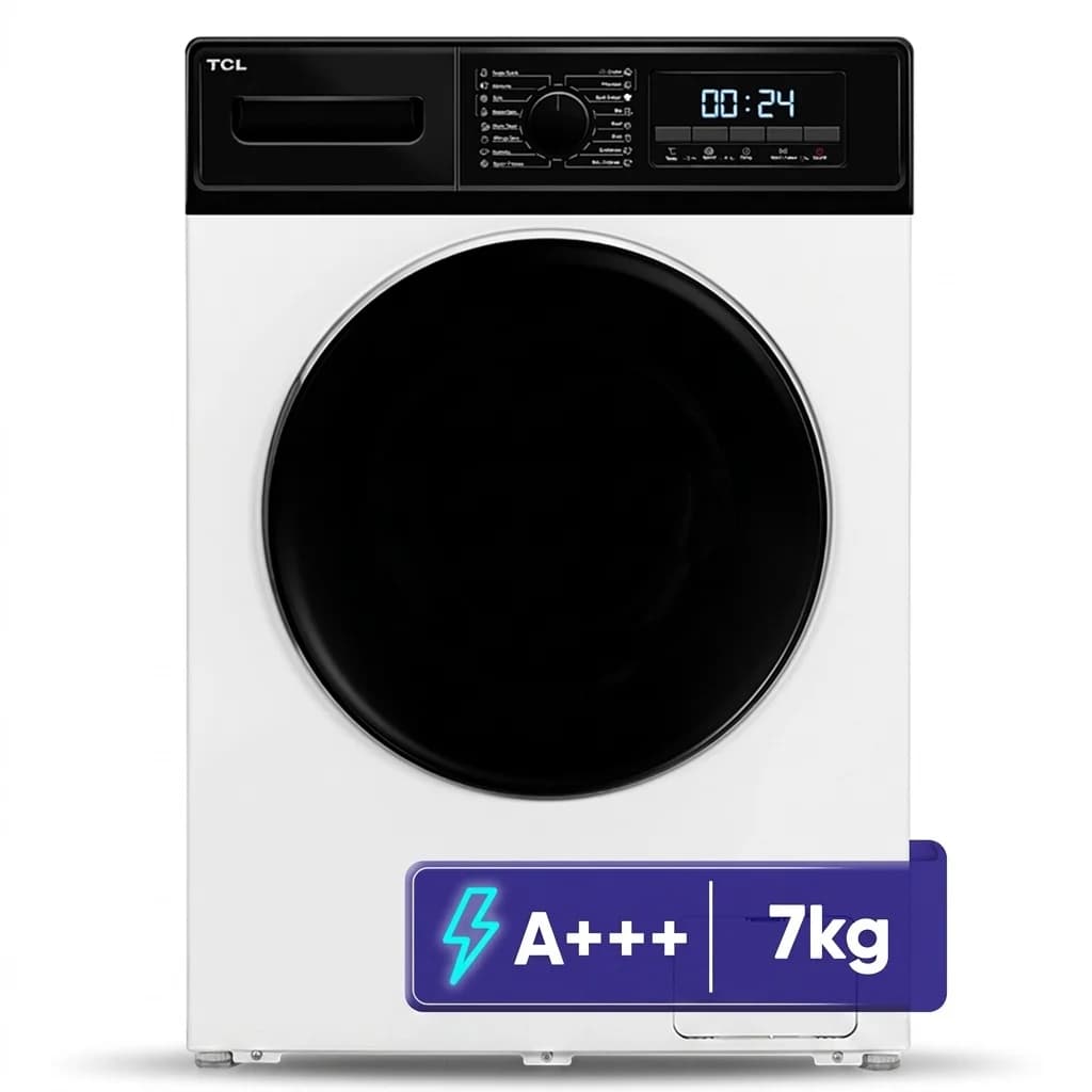 ماشین لباسشویی 7 کیلویی اتوماتیک تی سی ال مدل G72-BW/BS با برنامه‌های متنوع و مصرف انرژی A+++