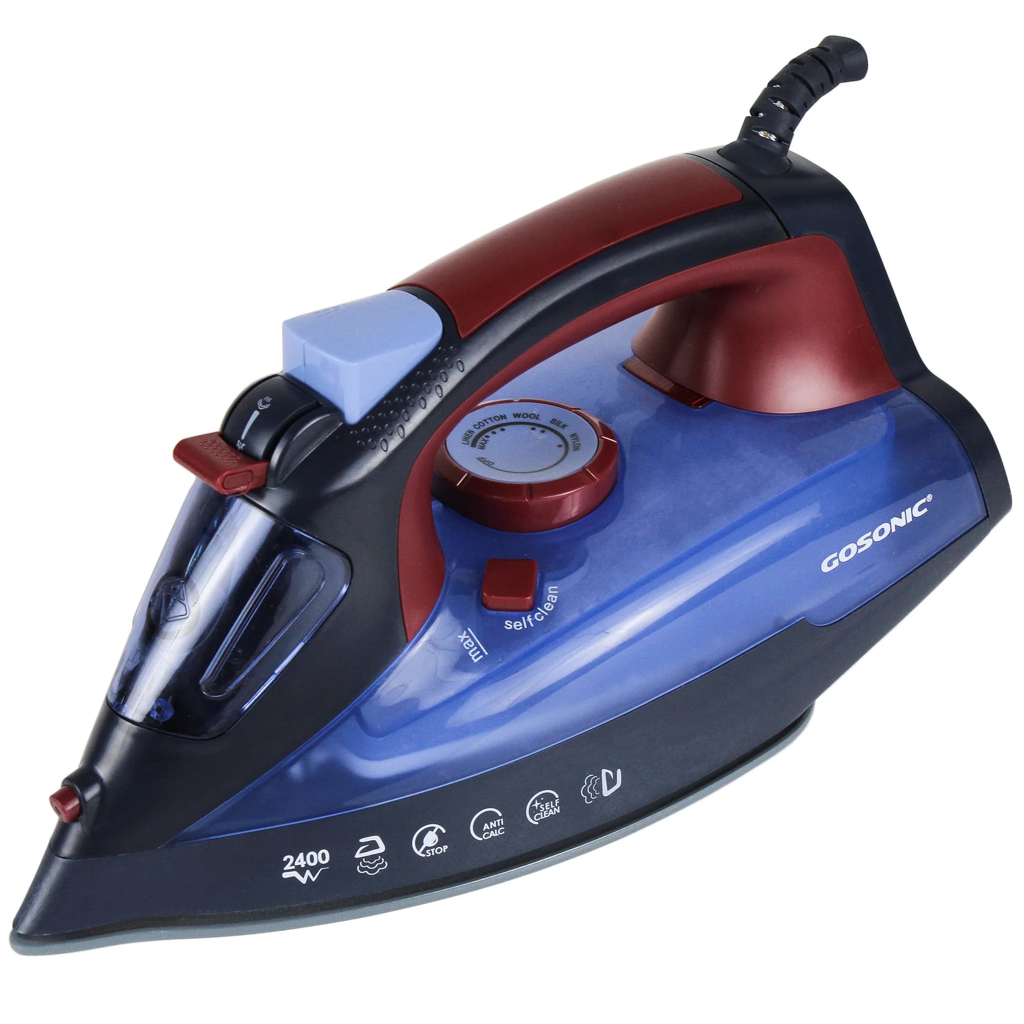 اتو بخار گوسونیک مدل GSI-295 با کفه سرامیکی و توان 2400 وات